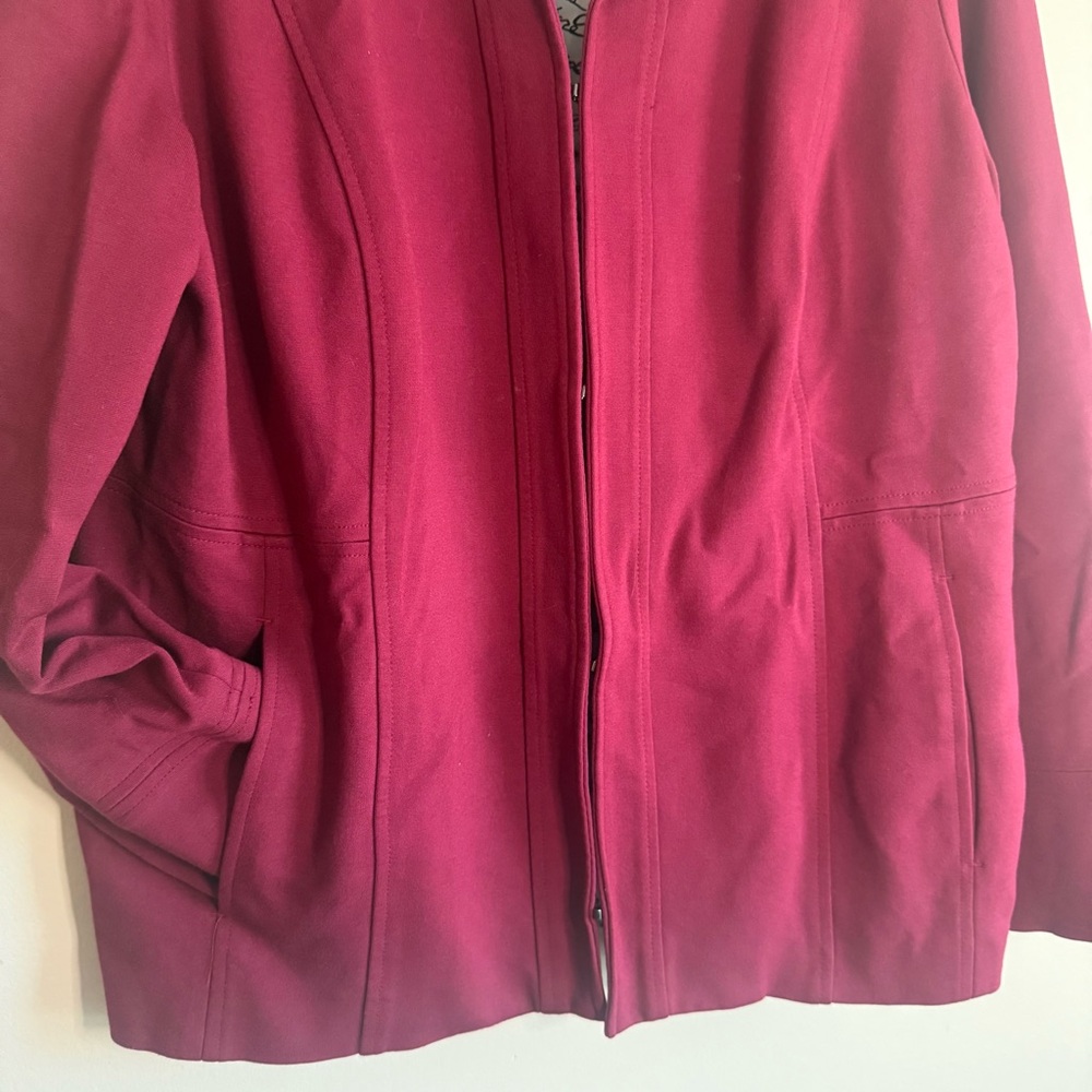 Chico’s Burgundy Jacket - Picture 4 of 11